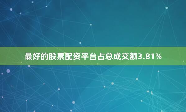 最好的股票配资平台占总成交额3.81%